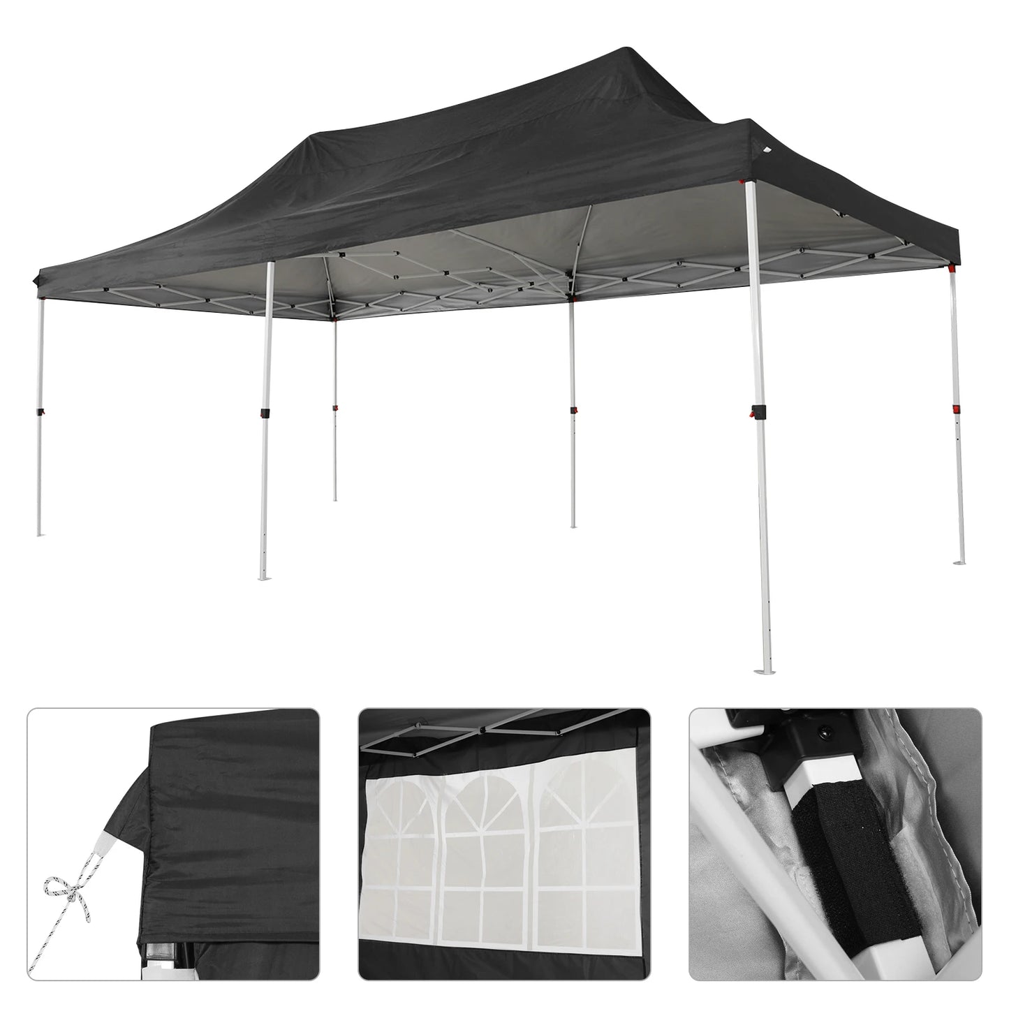 10x20 Pop Up Canopy Tent with 6 Sidewalls for Events