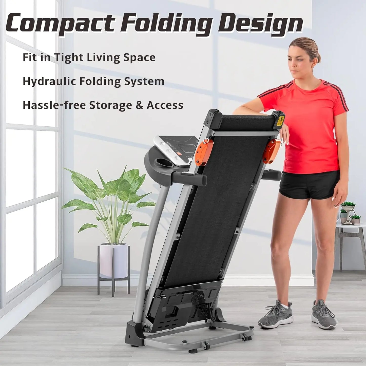 Folding Incline, 2.5HP Treadmill, Running, Walking