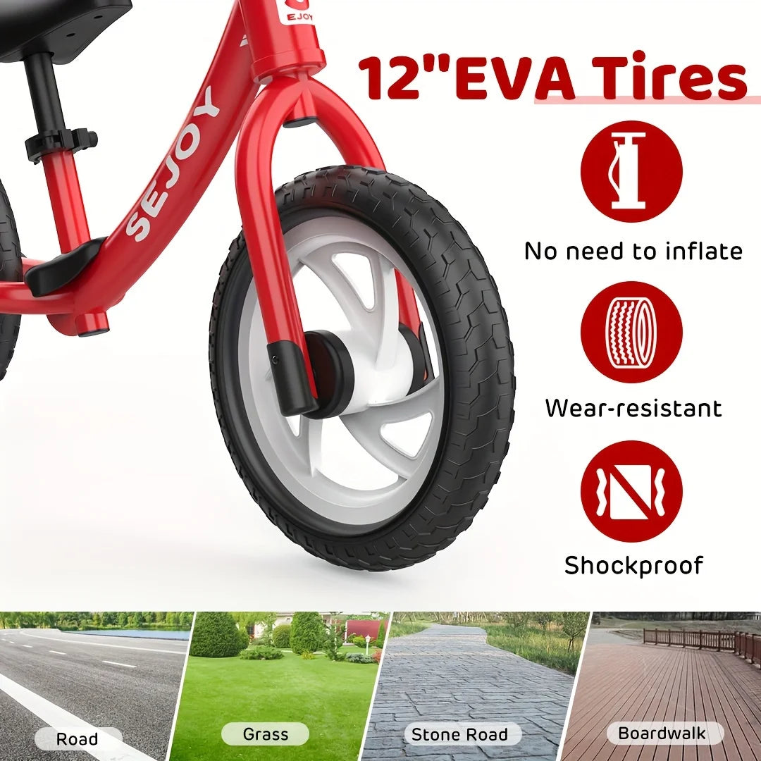 Sejoy Kids Lightweight Balance Bike Pedalless Gift Age 2-5