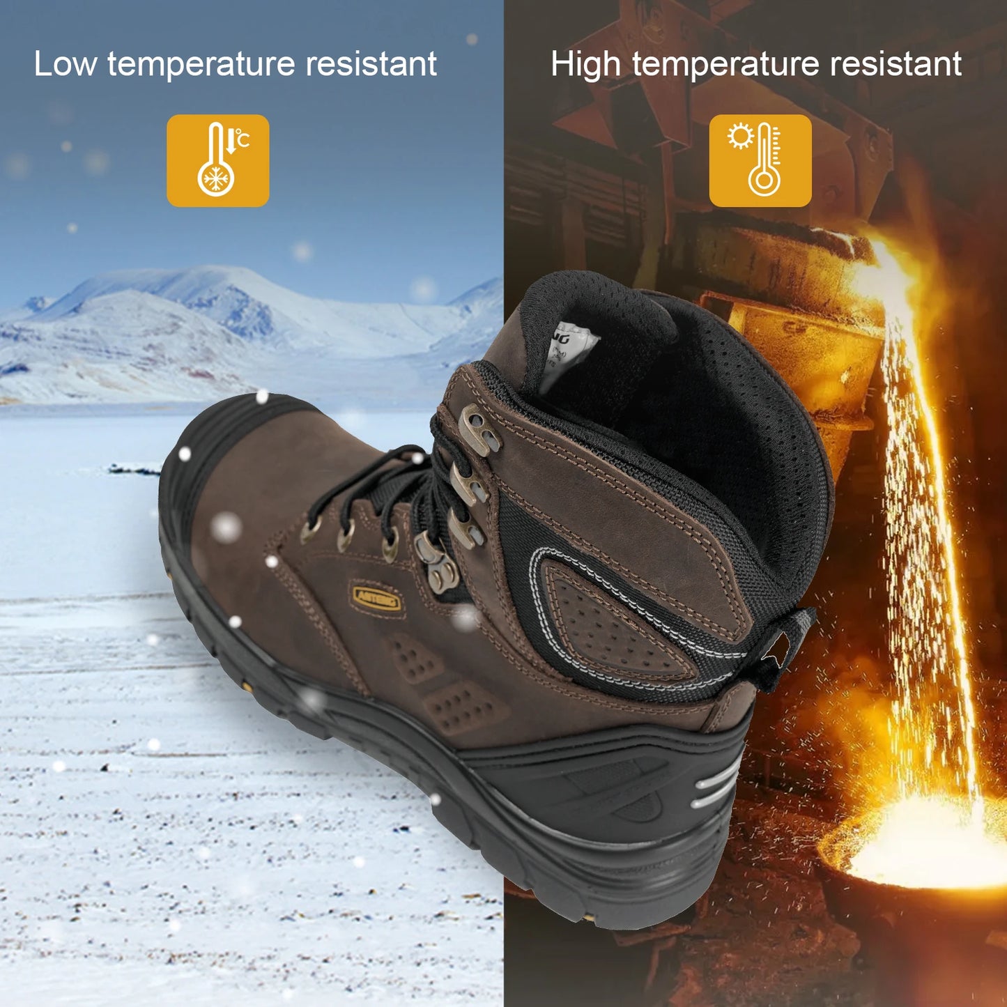 Men's ESD Work Boots with Steel Toe Cap