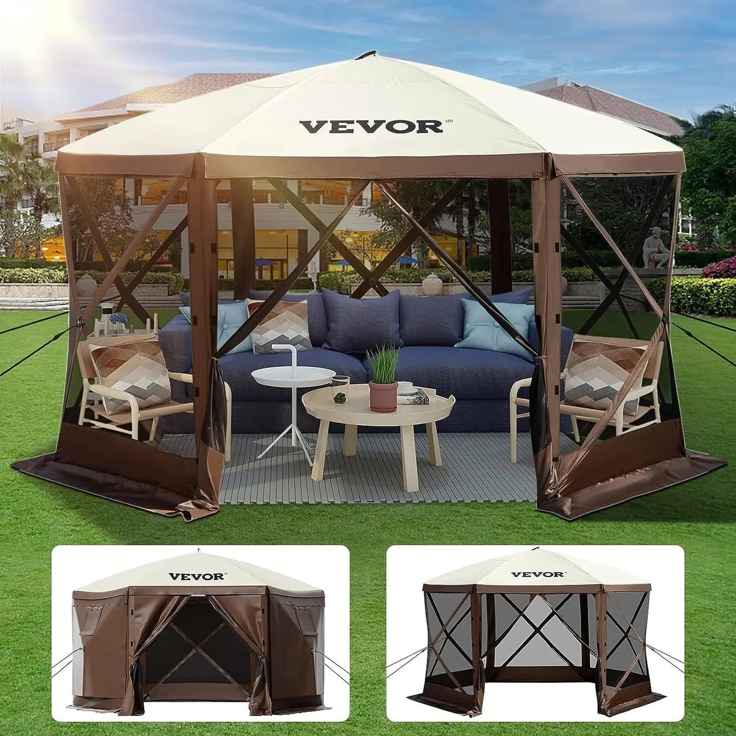 10' x 10' Waterproof Pop-up Gazebo Tent for 8 People
