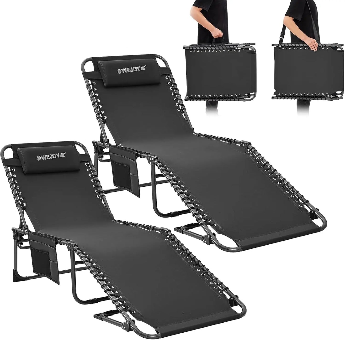 2 Pack Chaise Lounge Shoulder Strap, Pillow for Comfort