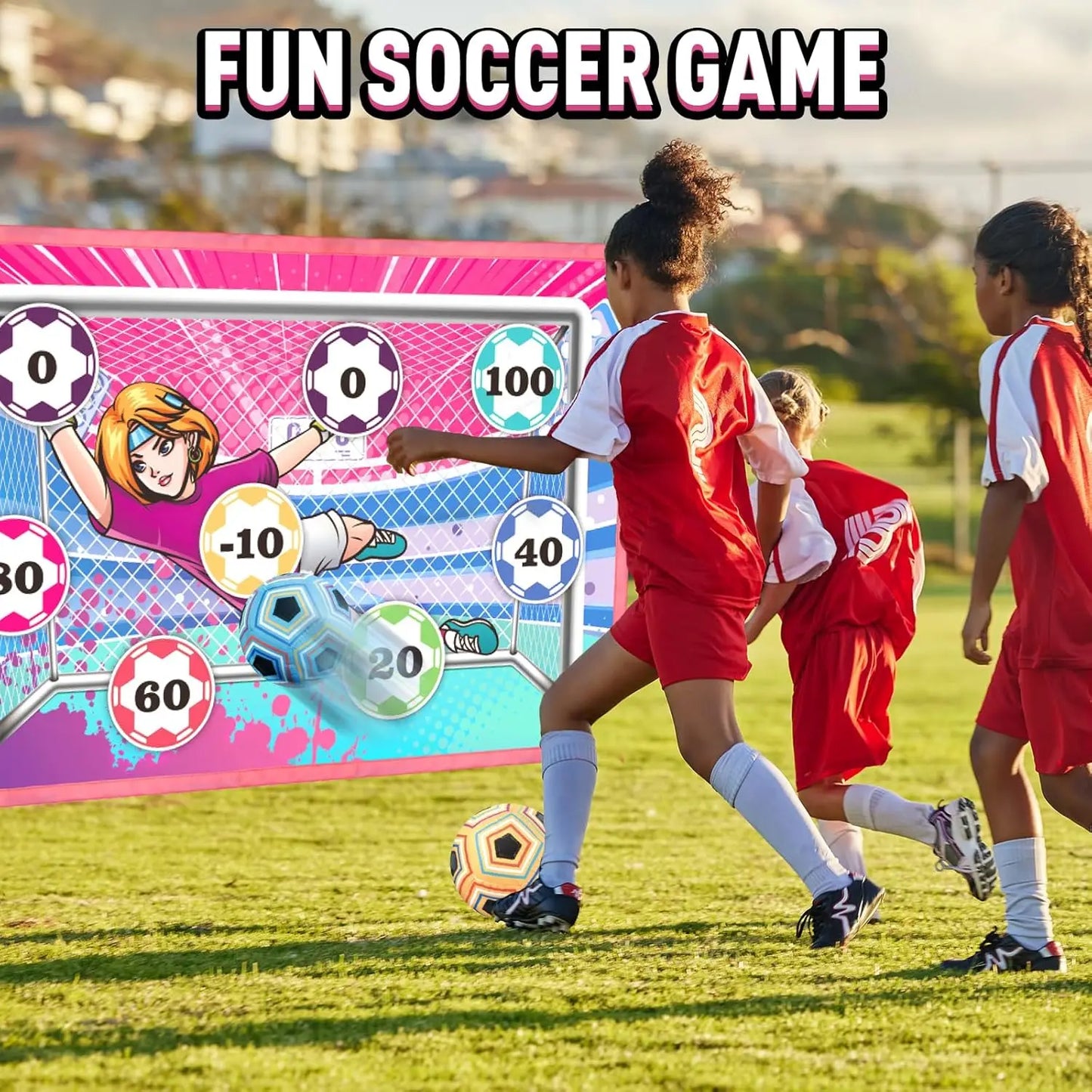 Soccer Ball Set for Kids Toss Football - Fun Outdoor Activity