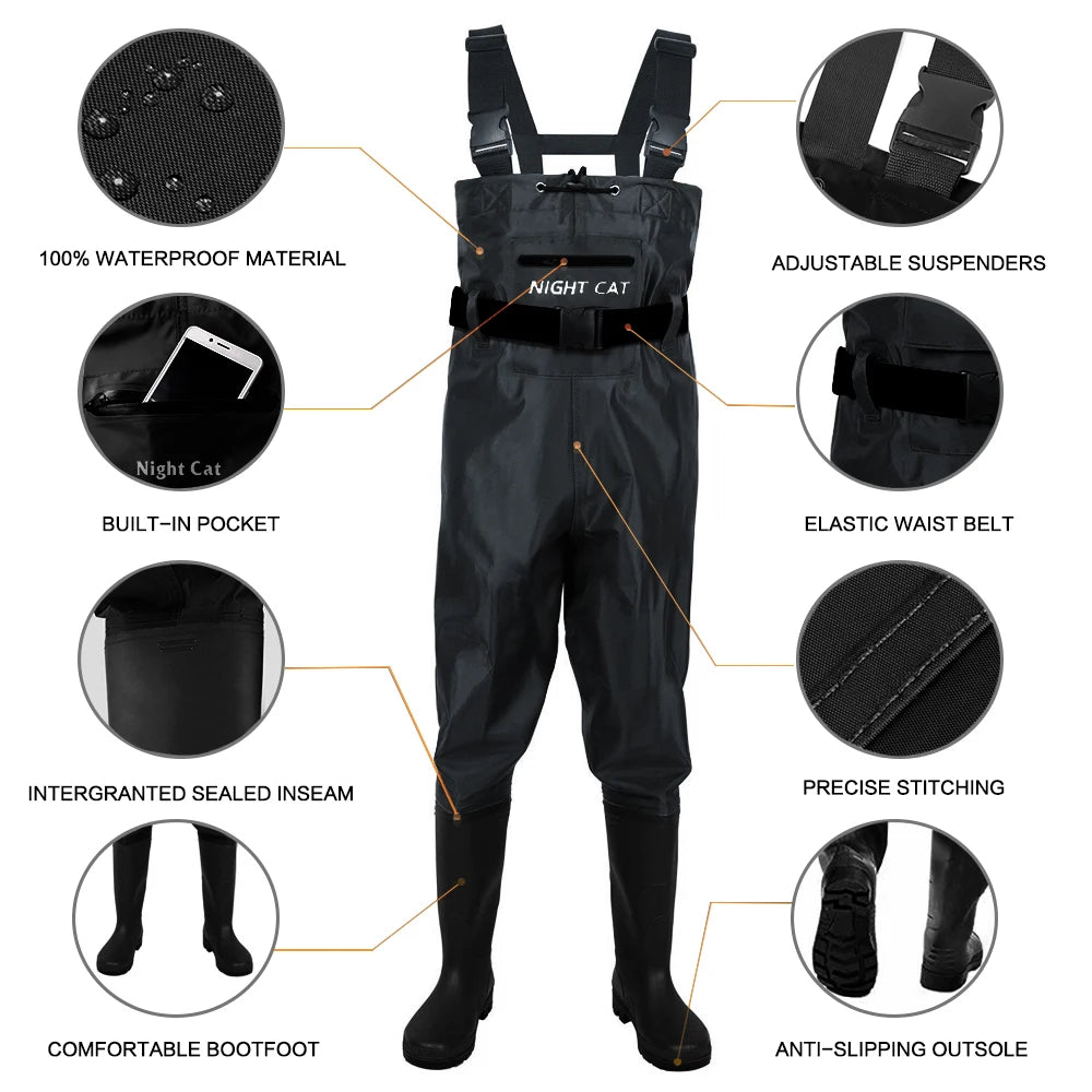 Waders Breathable Waterproof Chest Nylon