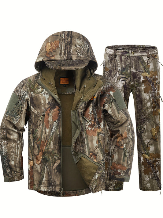 New View Mens Quiet Camo Hunting Jacket And Pants Set