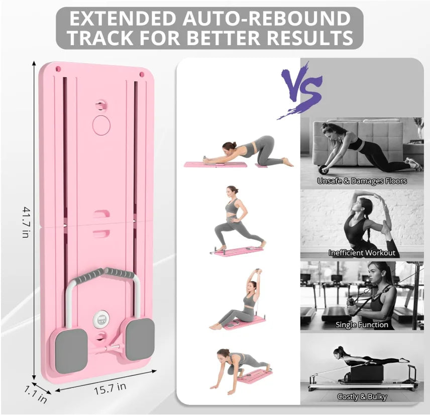 Pilates Board 5 In 1 Reformer Set Foldable Sliding Board