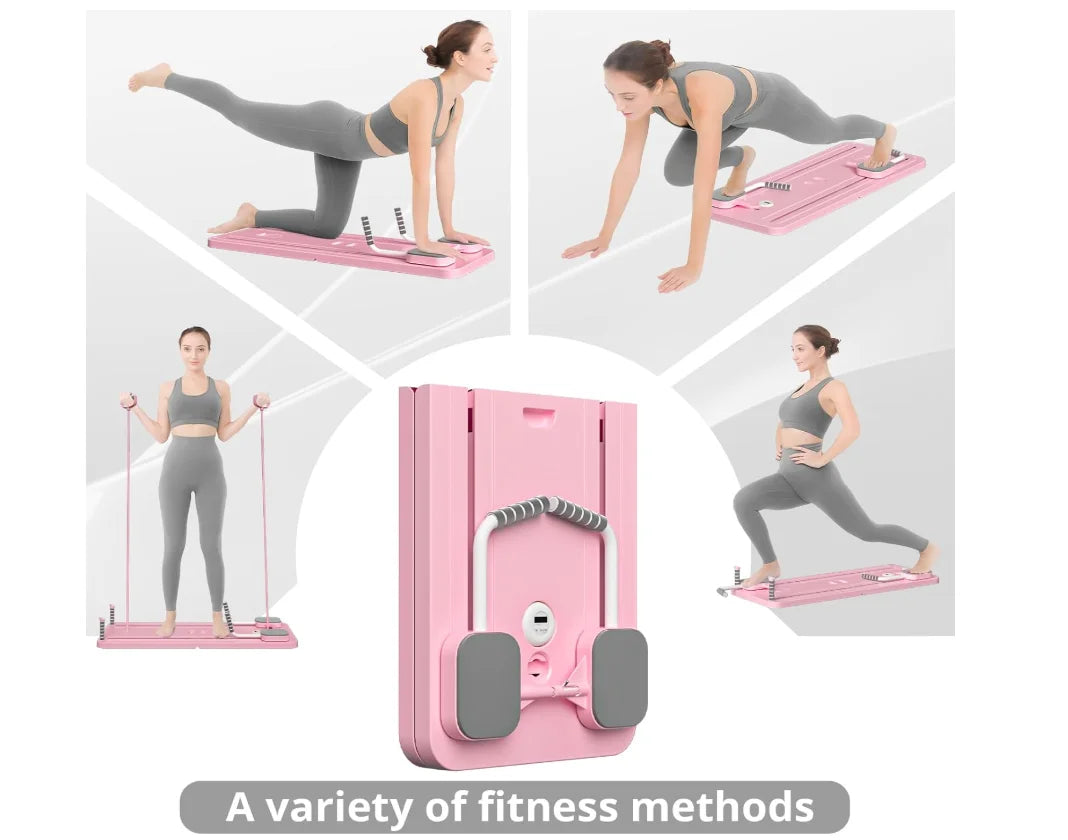 Pilates Board 5 In 1 Reformer Set Foldable Sliding Board