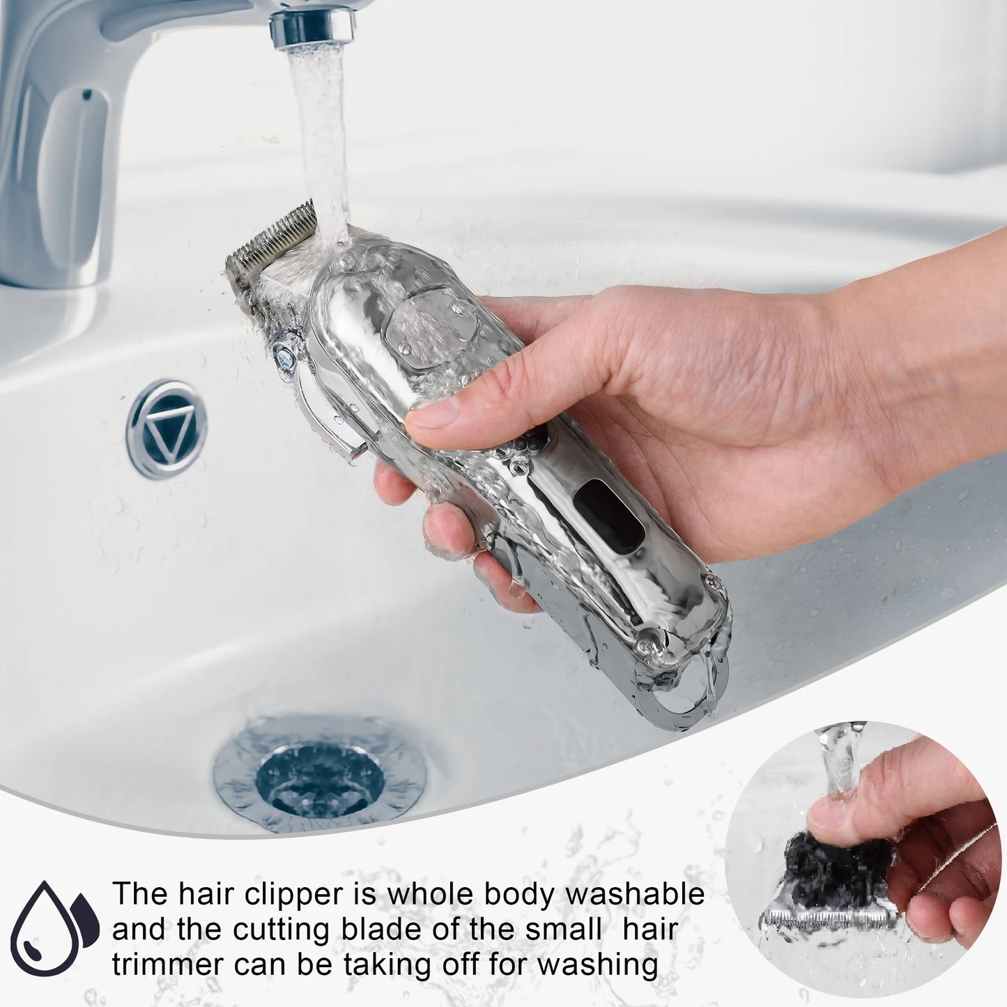 Hatteker Professional Hair Clipper Cordless Electric Trimmer For Barbers