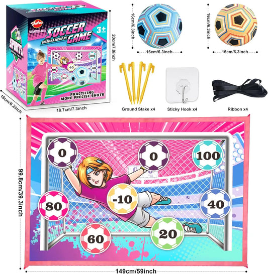 Soccer Ball Set for Kids Toss Football - Fun Outdoor Activity