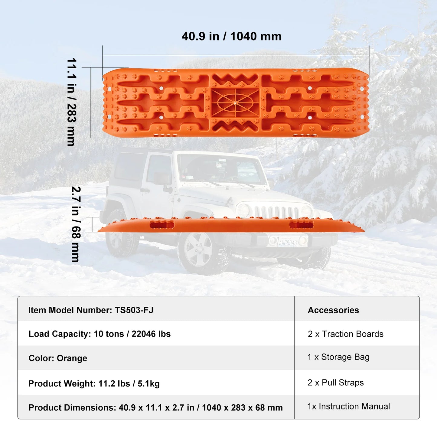 SucceBuy 10 Ton Traction Recovery Boards For Off Road Vehicles