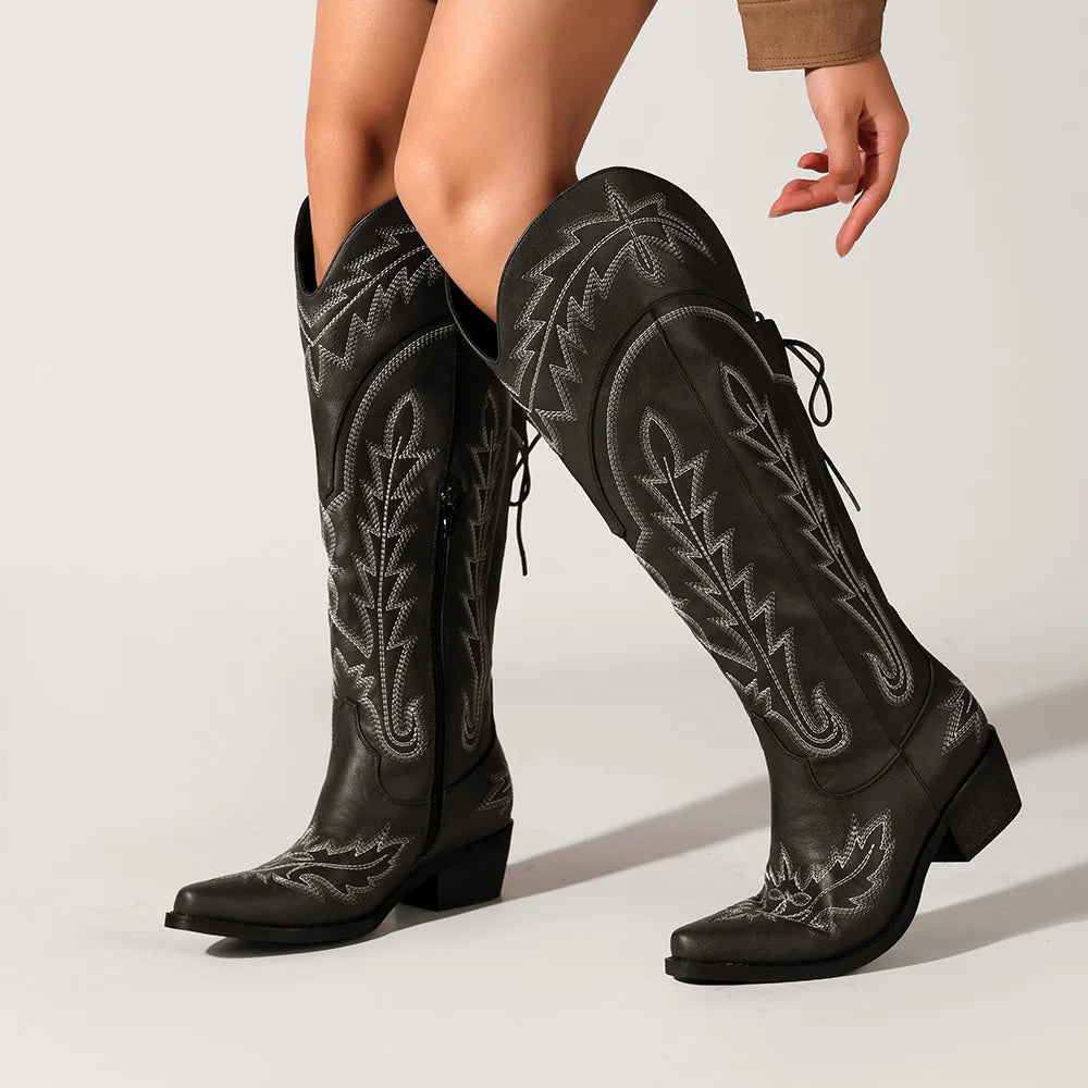 Mountain Edge Supply Women's Knee High Cowboy Boots