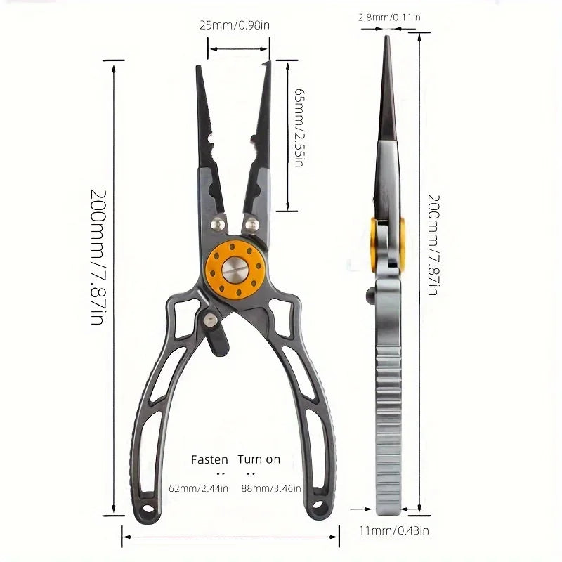 Aviation Aluminum Fishing Pliers Multi-Functional Line Cutter Outdoors