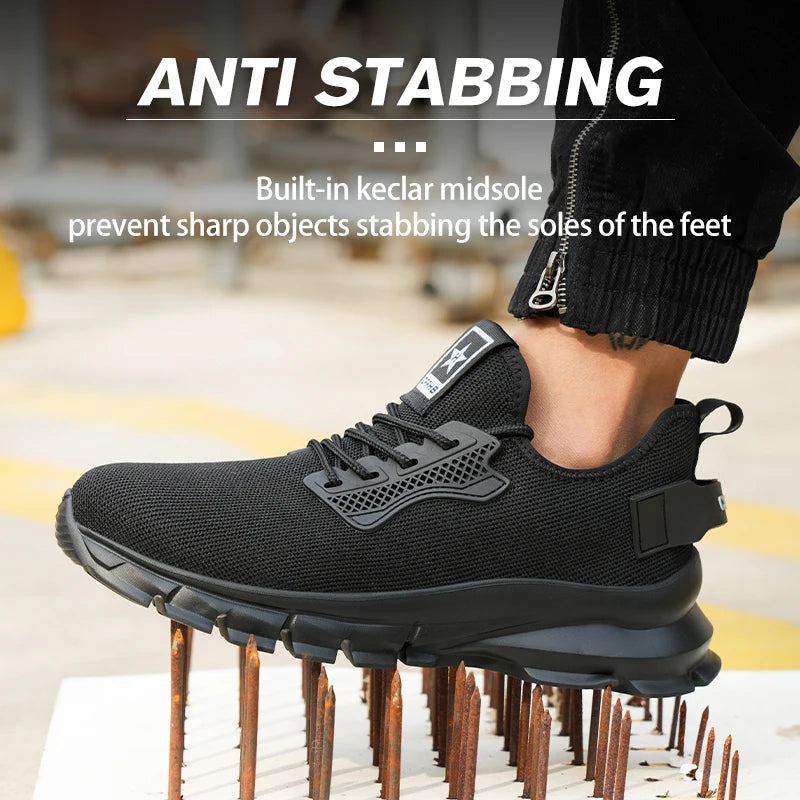 Soft-Soled Breathable Safety Shoes With Anti-Smash And Anti-Puncture Protection