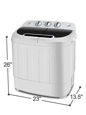 Compact Mini Twin Tub Washing Machine 13lbs Capacity