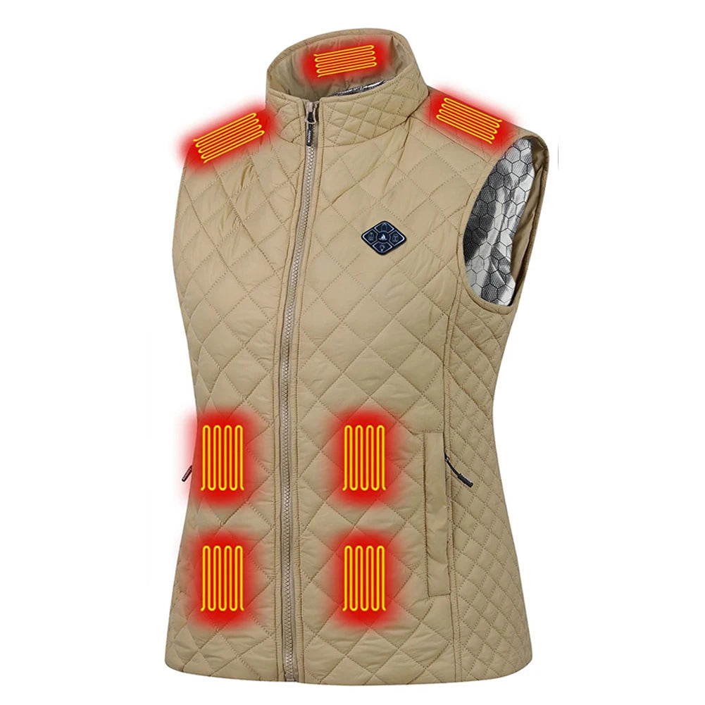 Guangdong 21 Zone USB Heated Vest Women Cotton Thermal Jacket