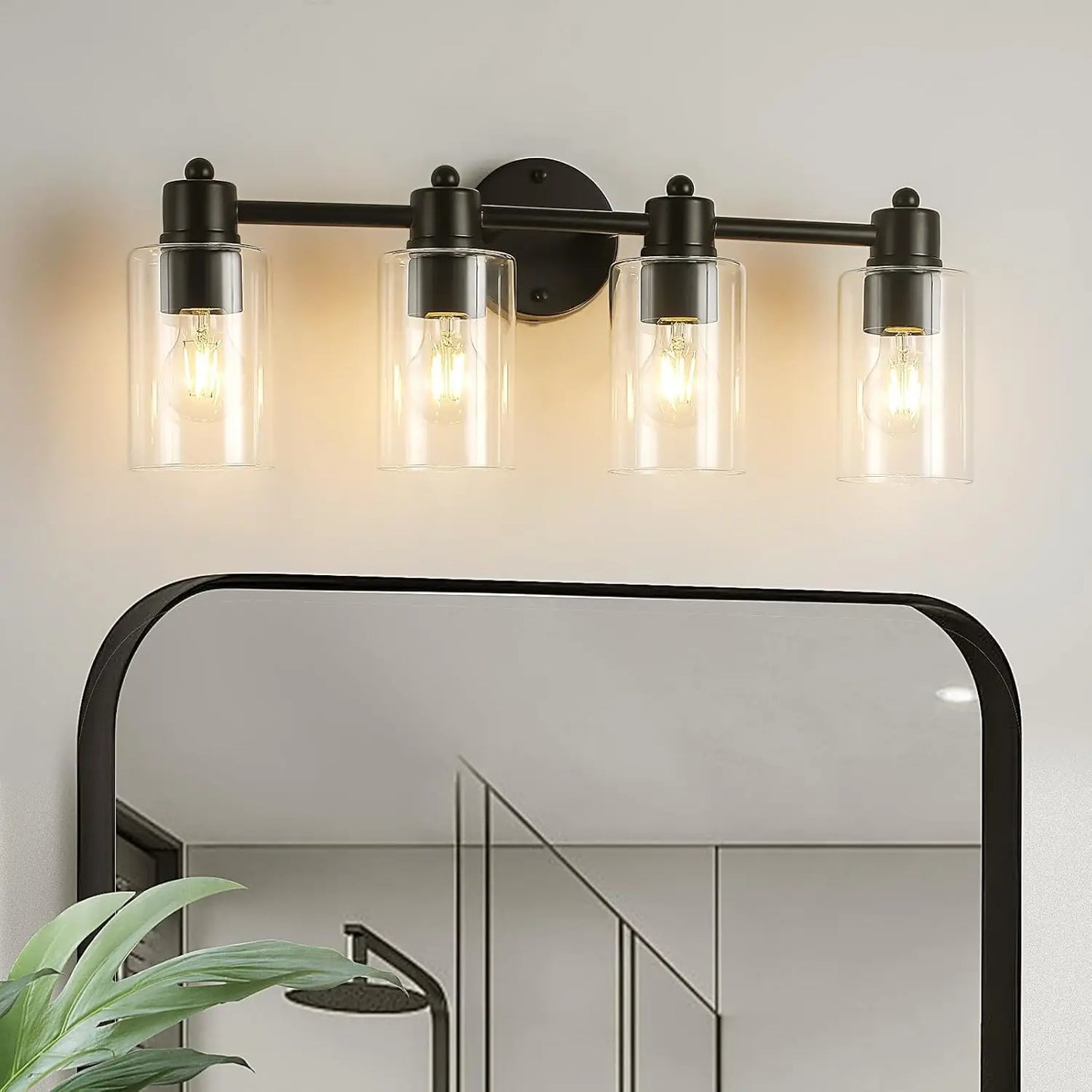 IDEPUSEN 4 Light Vanity Bathroom Wall Lights E26 Base
