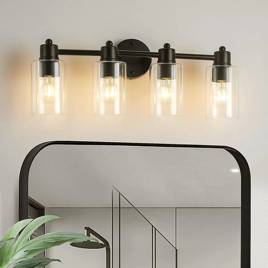IDEPUSEN 4 Light Vanity Bathroom Wall Lights E26 Base