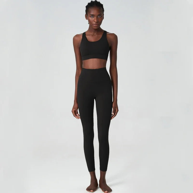 COZOKCN Women Yoga Set Breathable Quick Dry Sportswear