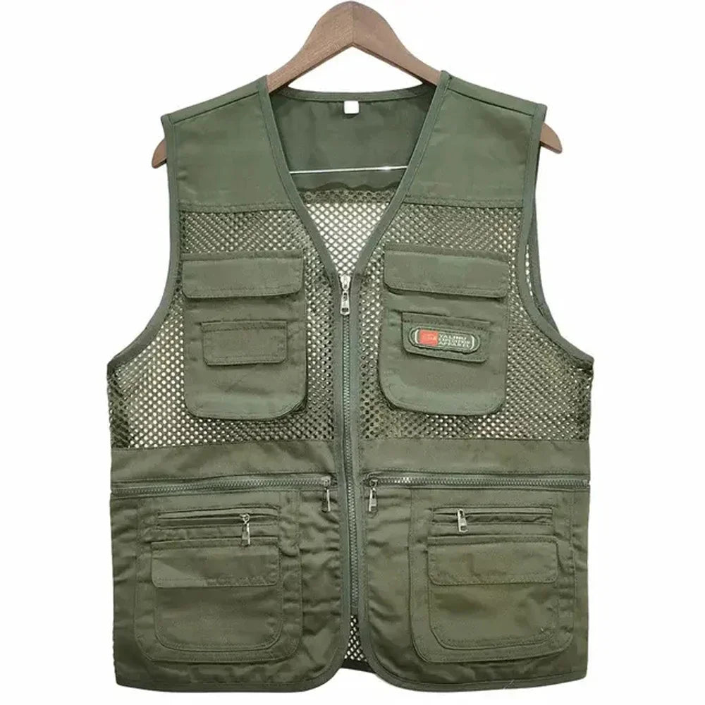 Outdoor Multi Pocket Mesh Vest For Photography And Fishing