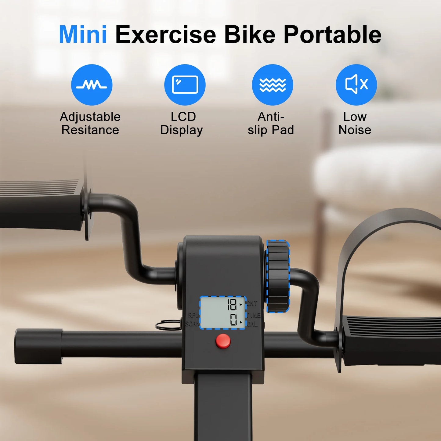 Superun Under Desk Bike Pedal Exerciser With Display