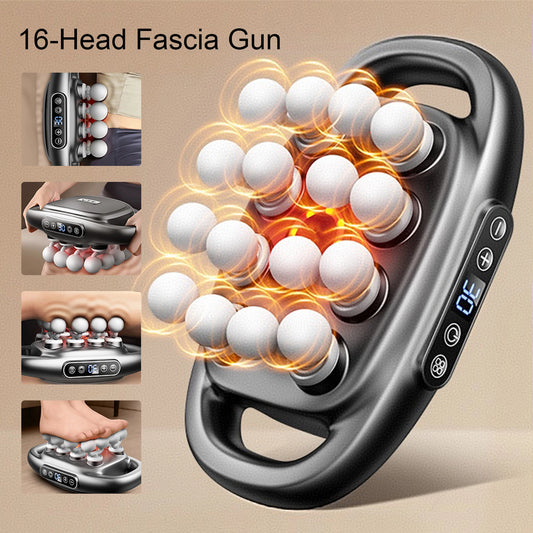 Foreverlily 16 Head Fascia Gun High Frequency Body Massager