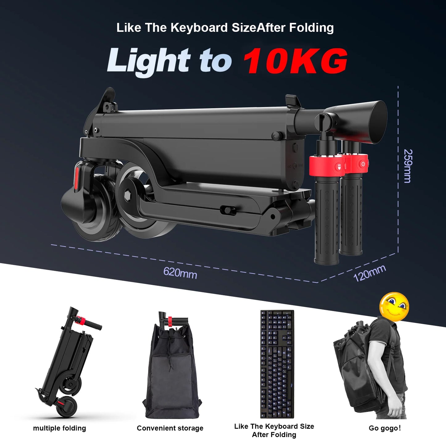 HX Foldable Electric Scooter X6 350W 25kmh 36V For Adults