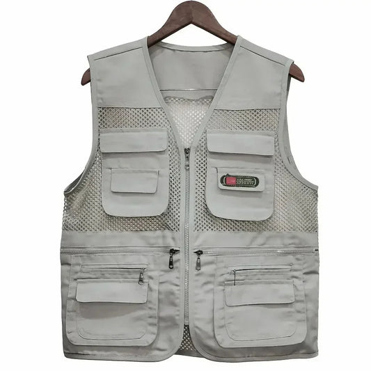 Outdoor Multi Pocket Mesh Vest For Photography And Fishing