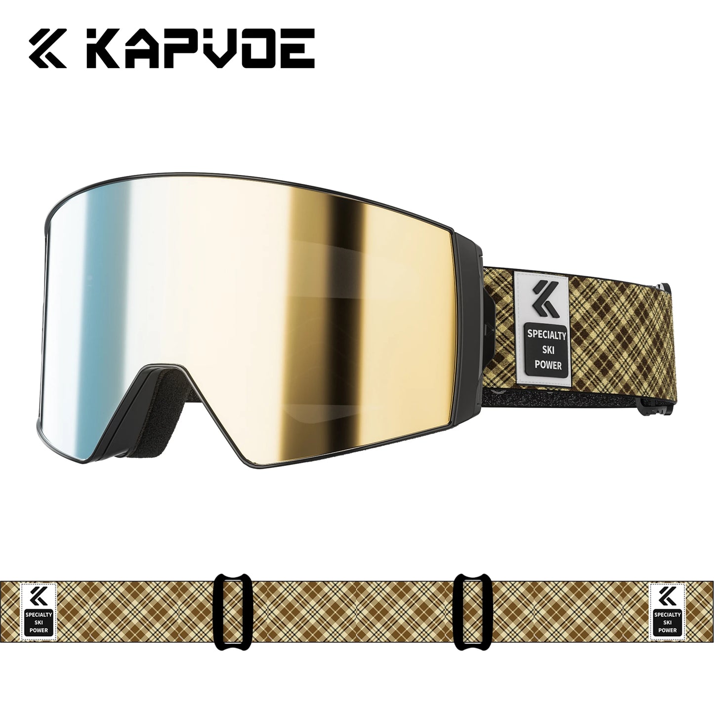 Kapvoe Outdoor Photochromic Ski Goggles UV400 Anti Fog Magnetic