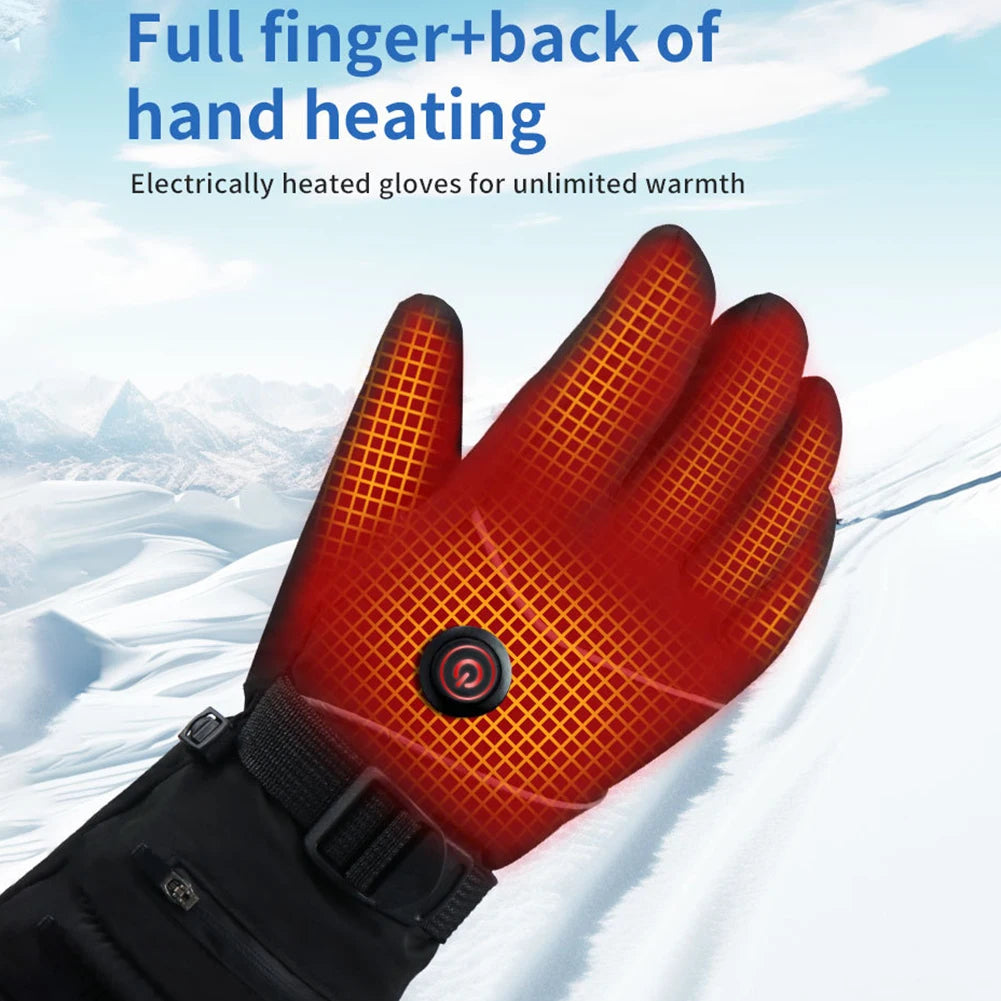 Shunmaii Heated Gloves With Touch Screen 3 Heat Levels Waterproof