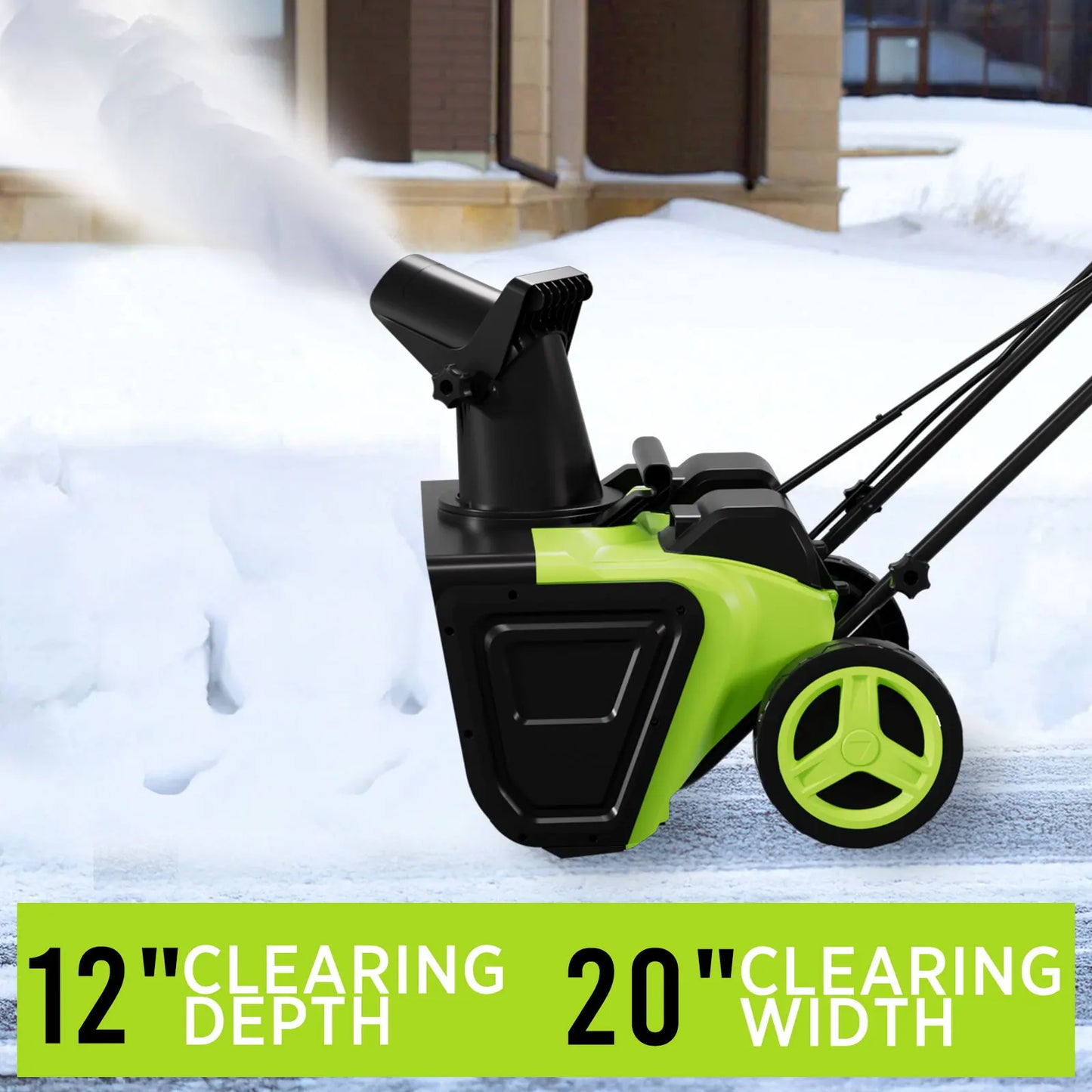 Deli Cordless Snow Blower Shovel With Dual 4.0Ah Batteries