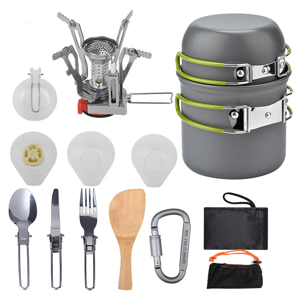 Portable Camping Cookware, Travel Cutlery Utensils