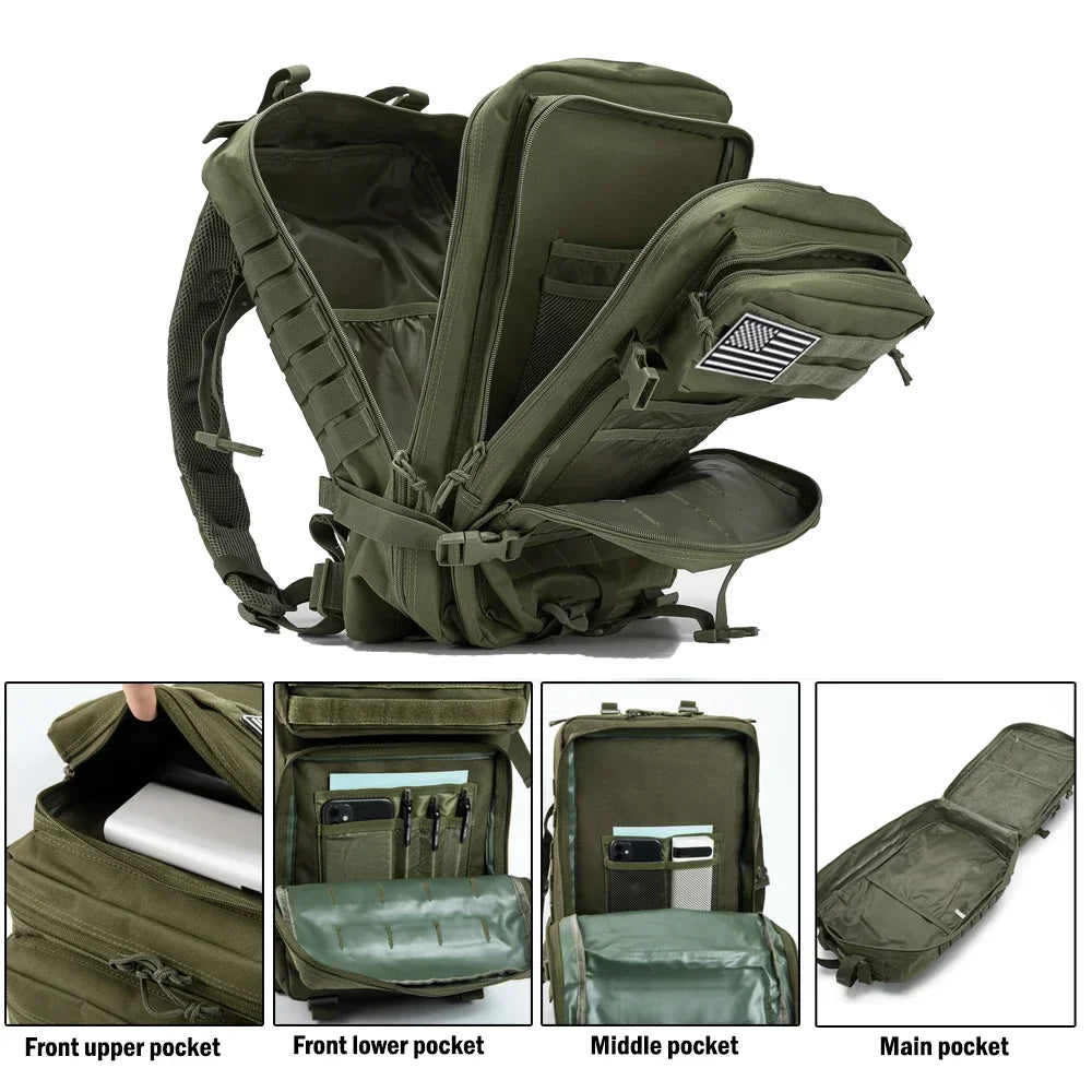ReFire Gear Tactical Backpack Large Capacity Outdoor Rucksack For Hiking