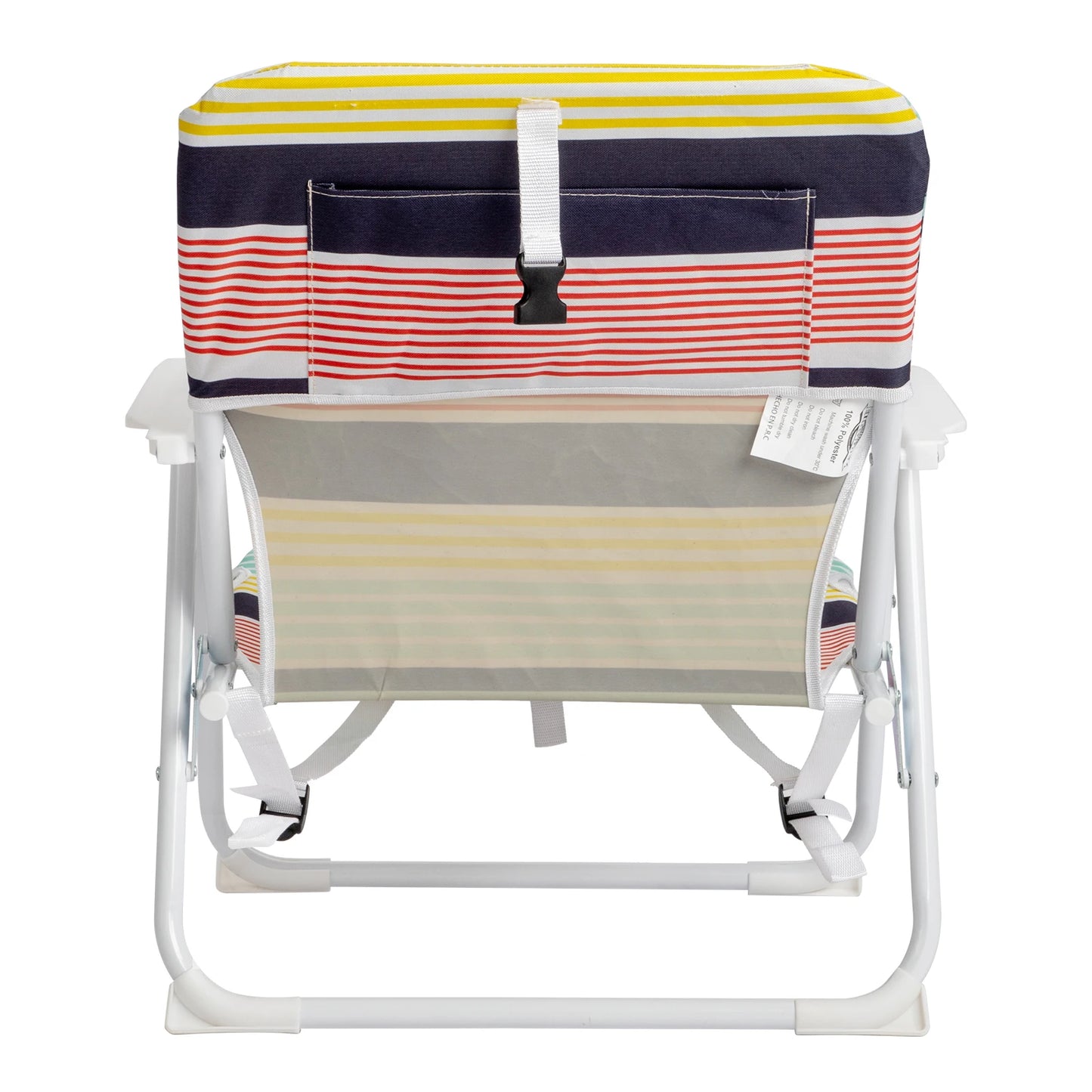 Cloth White Iron Frame Beach Chair Small for Outdoor Use