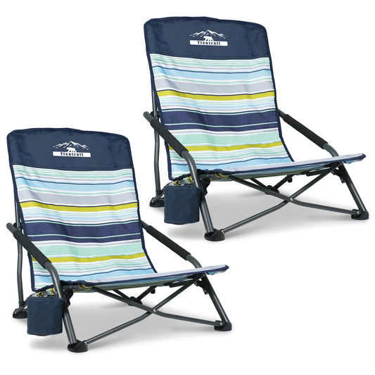 2 Pack Folding Mesh Sand Chair Lightweight for Beach Use