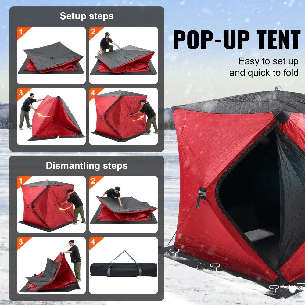 Outdoor Portable Ice Shelter Pop Up Ice Fishing Shanty Tent