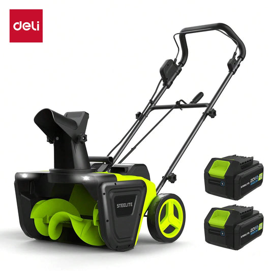 Deli Cordless Snow Blower Shovel With Dual 4.0Ah Batteries