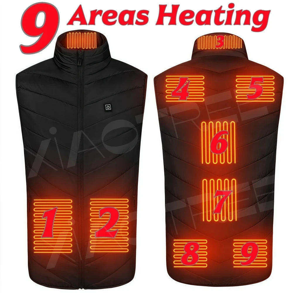 XIAOTREECN Heated Vest Jacket USB Rechargeable Heating for Men Women