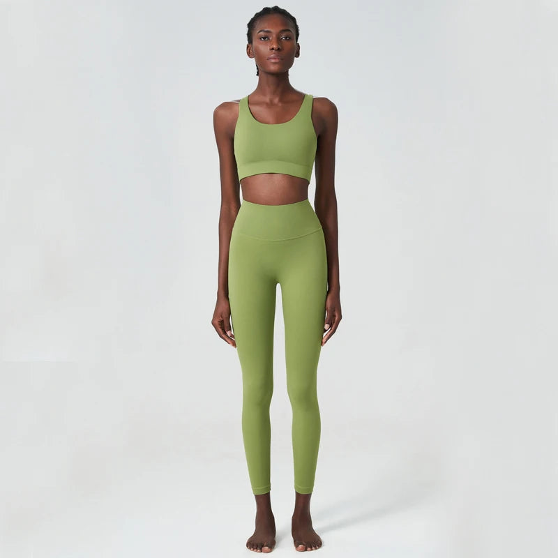 COZOKCN Women Yoga Set Breathable Quick Dry Sportswear