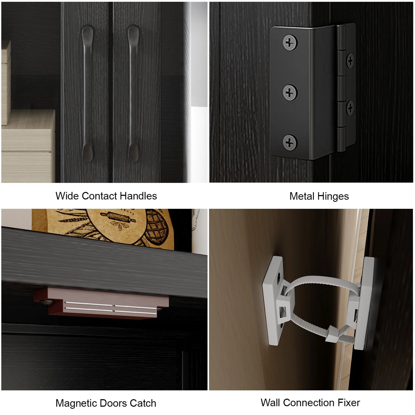 ONBRILL Wine Bar Cabinet Arched Storage With Doors Whiskey Station And Wine Rack Glass Holder