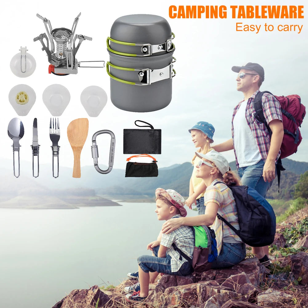 Portable Camping Cookware, Travel Cutlery Utensils