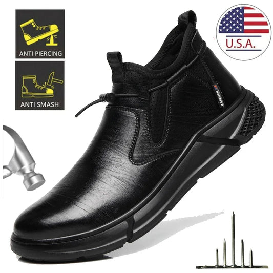 Safety Steel Toe Work Shoes For Men Waterproof Boots