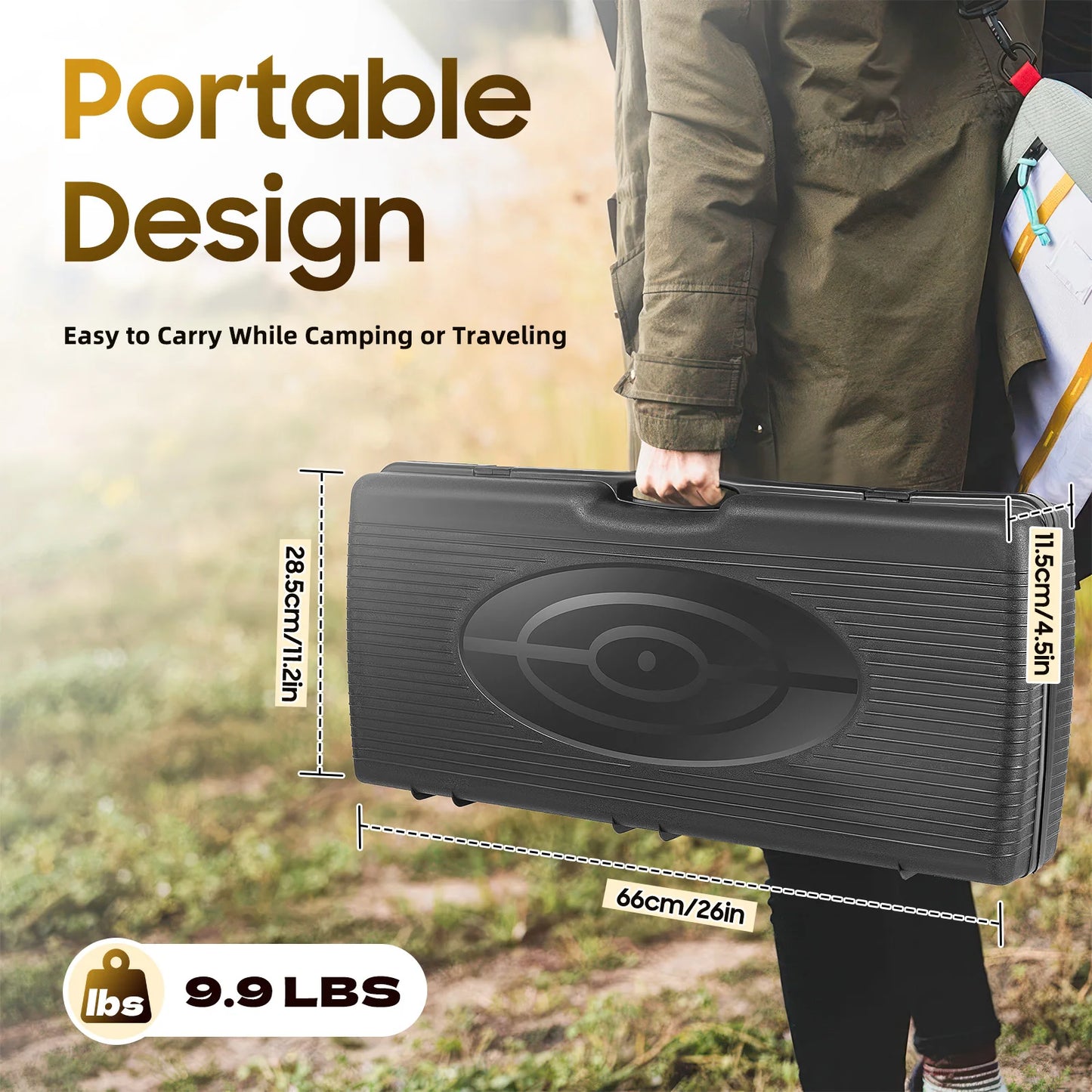 2-Burner Portable Butane Camping Stove Kit With Baking Pan And Carrying Case