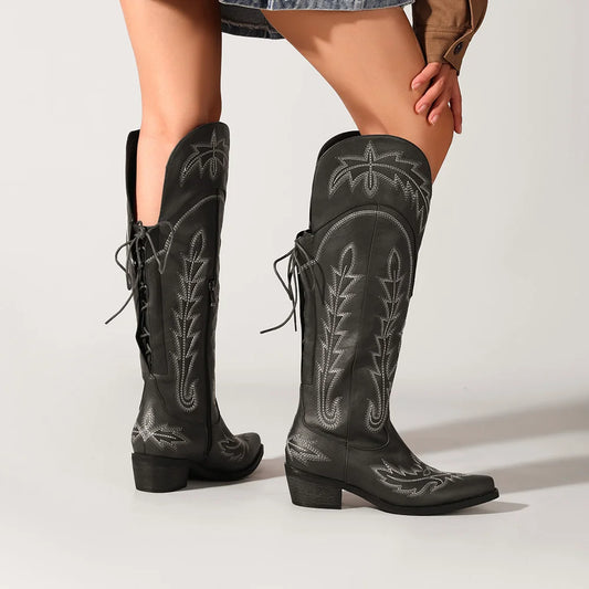 Mountain Edge Supply Women's Knee High Cowboy Boots