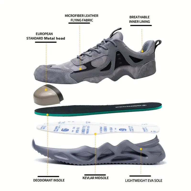 Men's Puncture-Resistant Soft-Soled Work Shoes