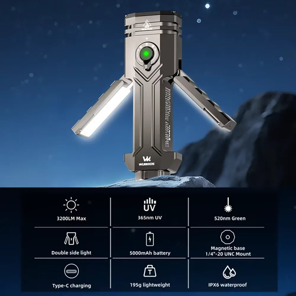 Wurkkos HD02 LED Camping Lamp Portable Rechargeable Battery