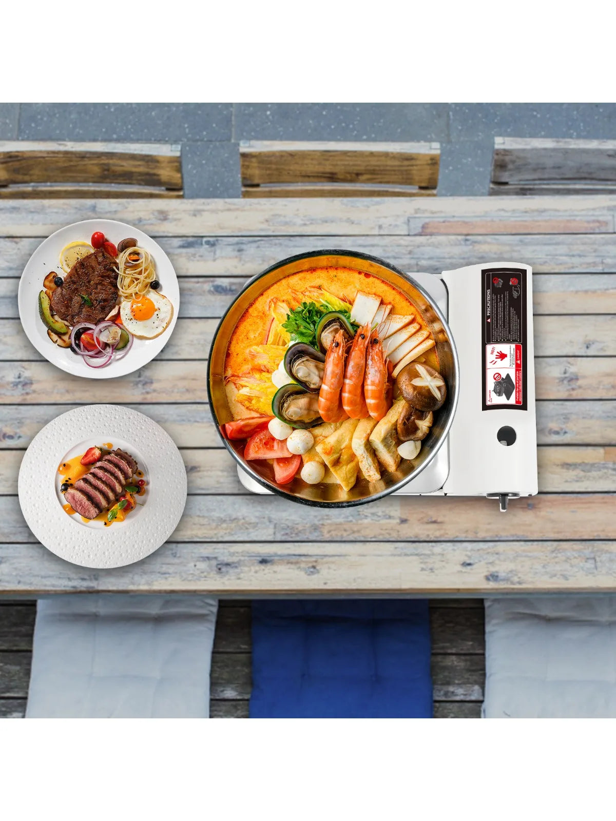 Hign-concerned Portable Camping Stove Outdoor Emergency Butane Burner With Carrying Case For Patio Camping Travel