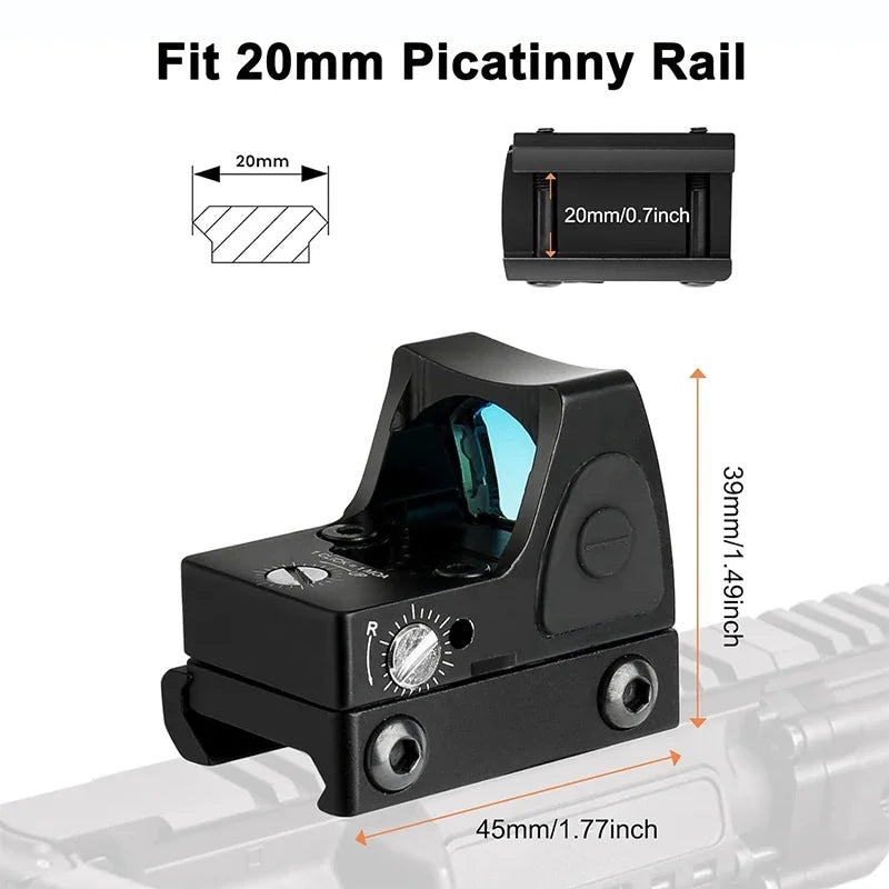 Bestsight Mini MR Red Dot Sight For Airsoft Rifle Tactical
