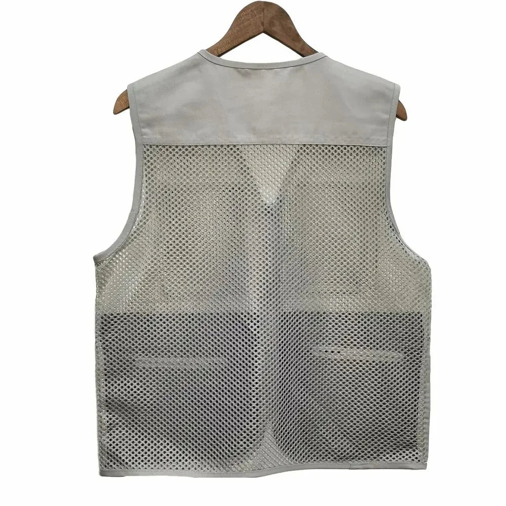 Outdoor Multi Pocket Mesh Vest For Photography And Fishing