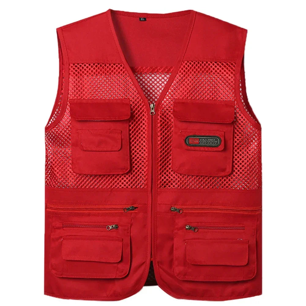 Outdoor Multi Pocket Mesh Vest For Photography And Fishing