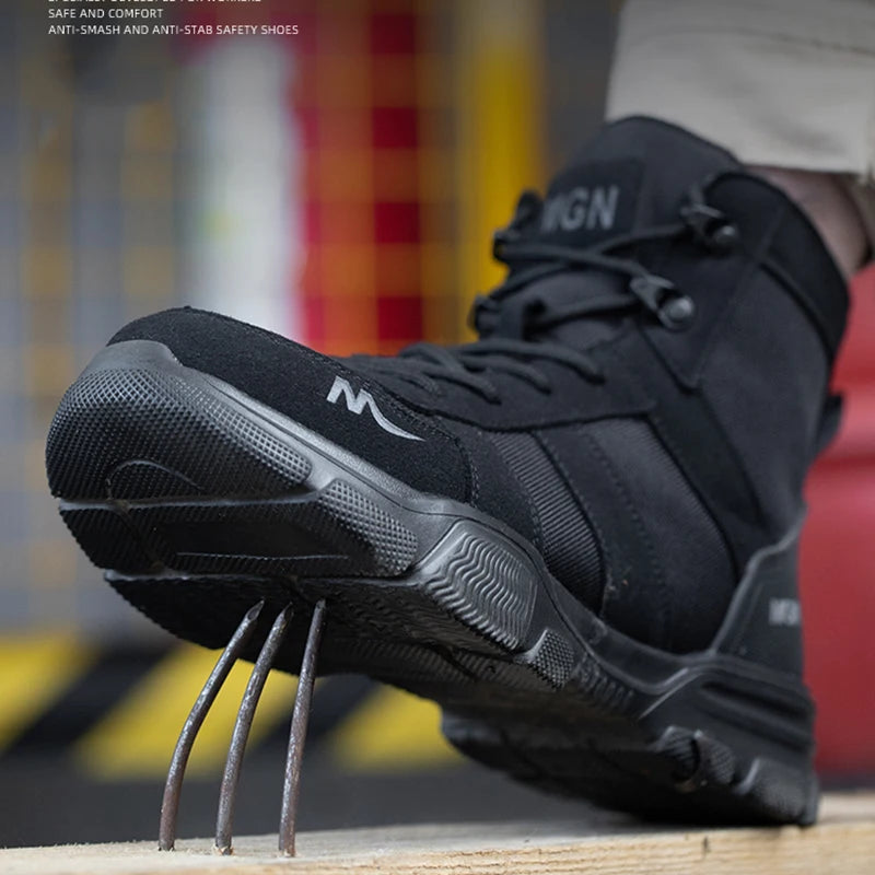 Mens Safety Shoes Steel Toe Metatarsal Protection AntiPuncture Boots